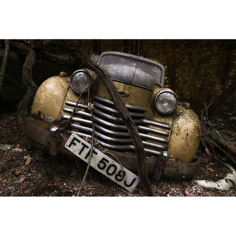 Opel Olympia Black Modern Wood Framed Art Print by Droste, Holger