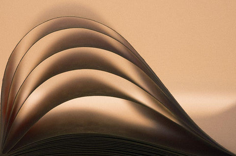 Wave Black Ornate Wood Framed Art Print with Double Matting by Ghesquiere, Hilde