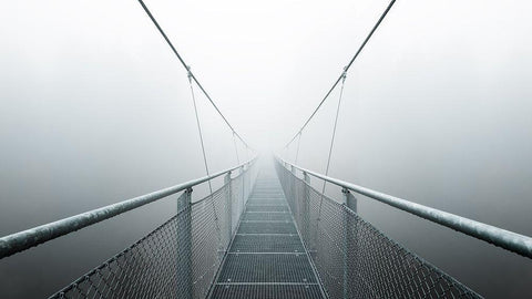 The Path To Infinity White Modern Wood Framed Art Print with Double Matting by Zimmermann, Max