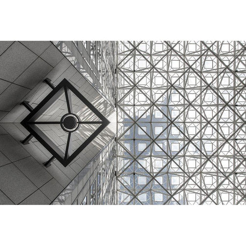 Symmetric Sky Black Modern Wood Framed Art Print by Guyot, Michel