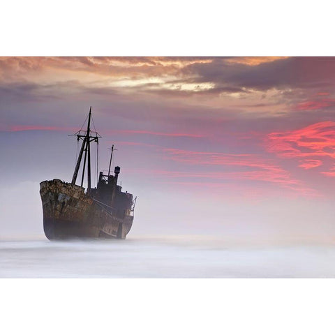 The Dark Traveler Gold Ornate Wood Framed Art Print with Double Matting by Kaimaki, Maria