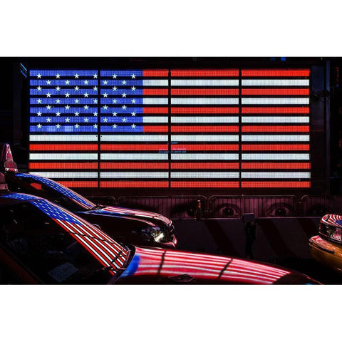 America Is Watching You Black Modern Wood Framed Art Print with Double Matting by Loire, Herve