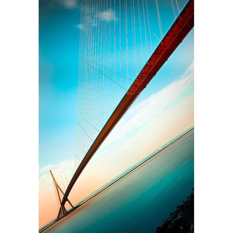 The Span Black Modern Wood Framed Art Print by Kiciak, Christophe