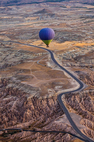 Follow The Path White Modern Wood Framed Art Print with Double Matting by Song, Gunarto