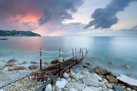 Path To The Light Black Ornate Wood Framed Art Print with Double Matting by Coppari, Claudio