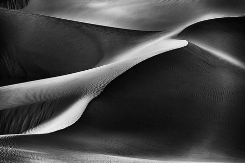 Curvatures White Modern Wood Framed Art Print with Double Matting by Al Adwan, Rami