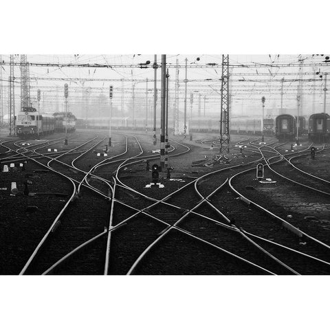 Im A November Passenger Black Modern Wood Framed Art Print with Double Matting by Gabor, Nicoleta