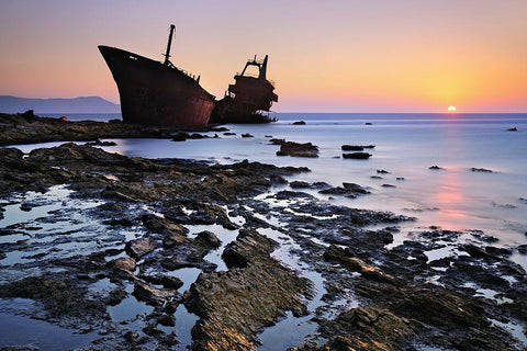 The Last Stand Black Ornate Wood Framed Art Print with Double Matting by Kaimaki, Maria