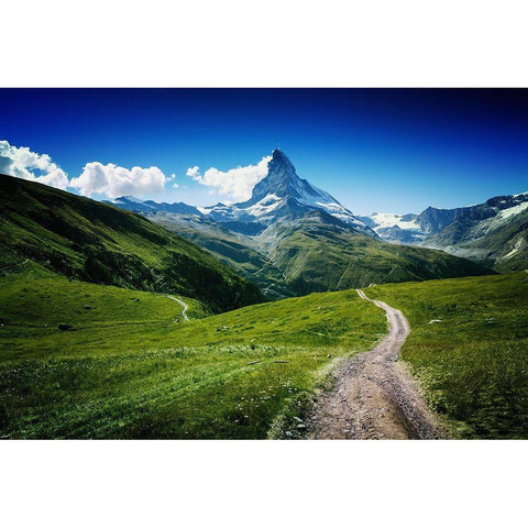 Matterhorn Ii White Modern Wood Framed Art Print by Pablo De, Juan