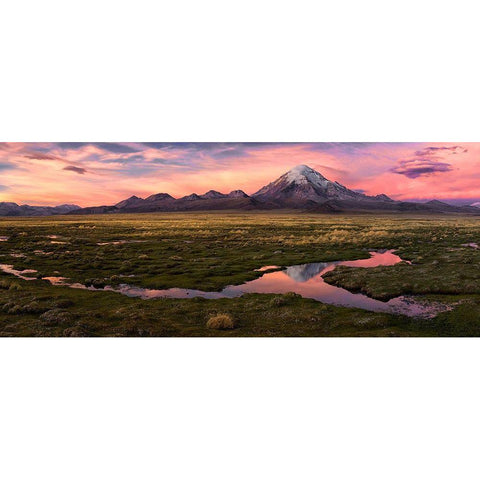 Sajama Black Modern Wood Framed Art Print with Double Matting by Chernilova, Margarita