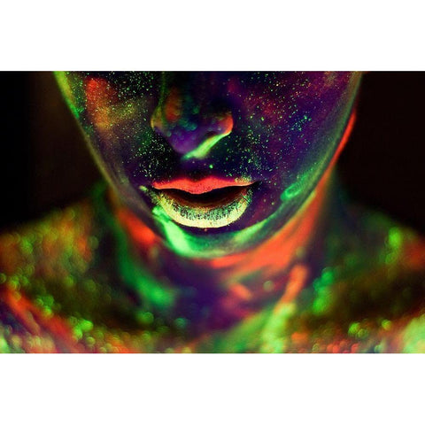 Alices World Black Modern Wood Framed Art Print with Double Matting by Kokdemir, Dogan