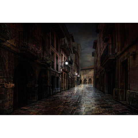 La Ferrerasa Black Modern Wood Framed Art Print with Double Matting by C. Lobato, Jose