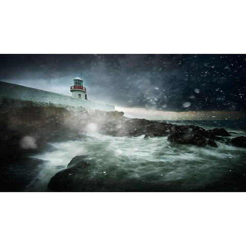 Storm Coming Black Modern Wood Framed Art Print by Krakowski, Marcin