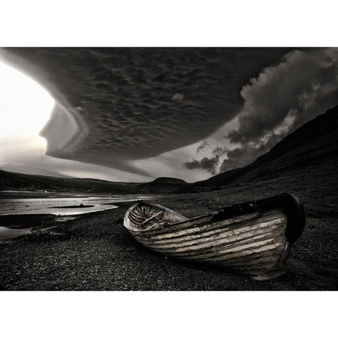 Murky Black Modern Wood Framed Art Print with Double Matting by H. Ingibergsson, Torsteinn
