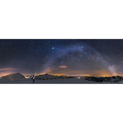 Under The Starbow Black Modern Wood Framed Art Print with Double Matting by Nicholas Roemmelt, Dr.