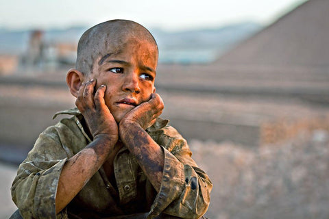 My Sunset White Modern Wood Framed Art Print with Double Matting by Momeni, Mohammadreza