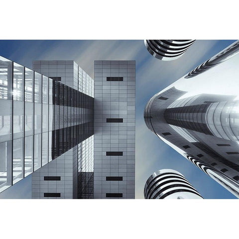 Symbiosis Black Modern Wood Framed Art Print with Double Matting by Jonkman, Gerard