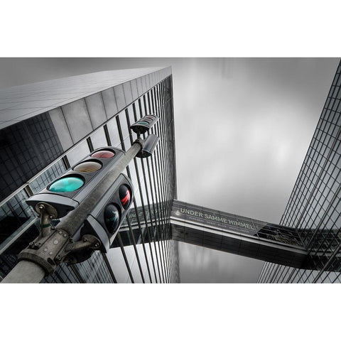 Urban Logistics Black Modern Wood Framed Art Print with Double Matting by Clausen Hansen, Dan