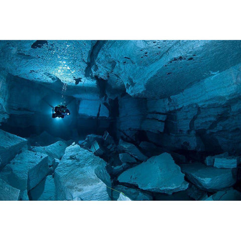 Landslide Hall Gold Ornate Wood Framed Art Print with Double Matting by Lyagushkin, Viktor