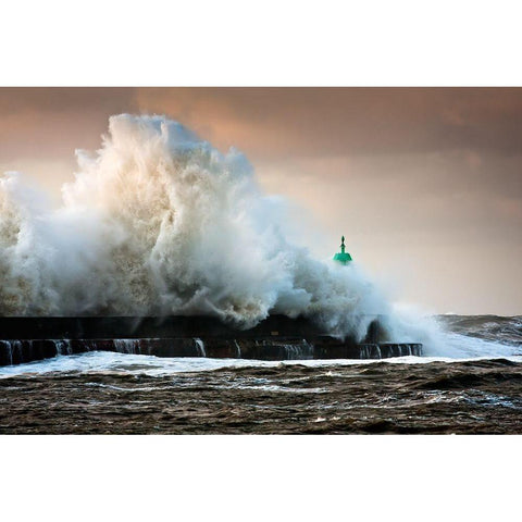 The Wall Black Modern Wood Framed Art Print with Double Matting by Christian Wulff, Niels