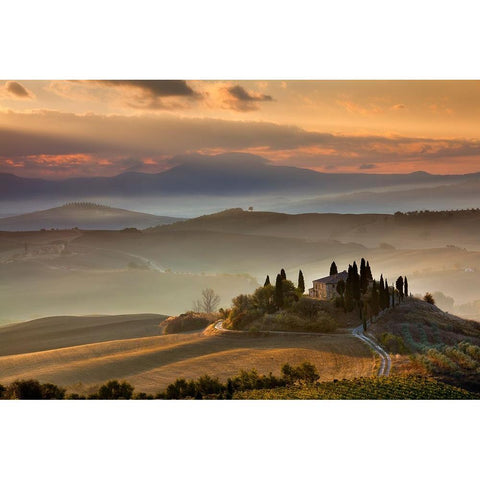 The Count Of Tuscany Gold Ornate Wood Framed Art Print with Double Matting by Tronto, Mauro