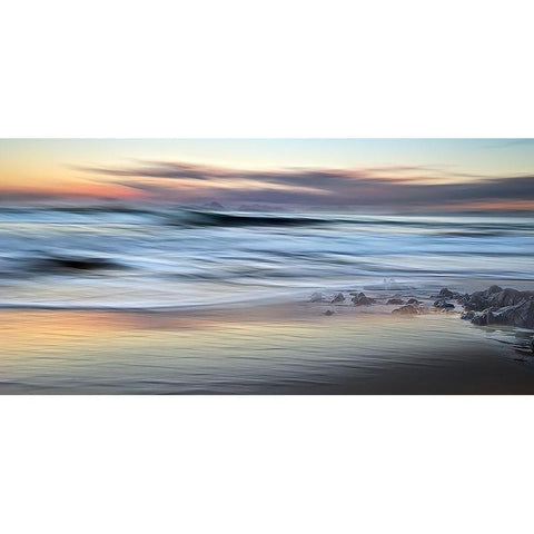 Mar De Suavidades Black Modern Wood Framed Art Print by Pascual Buye, Santiago