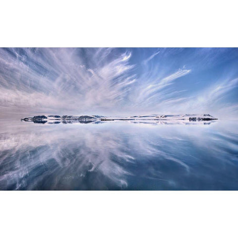 Only A Beautiful Artic Day Black Modern Wood Framed Art Print by Schweiger, Christian