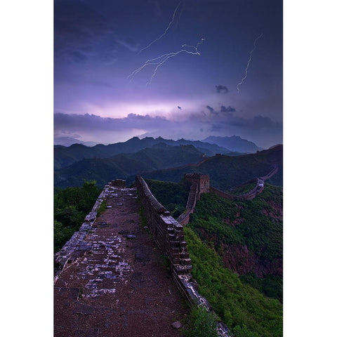 Great Wall White Modern Wood Framed Art Print by Zhang, Yan