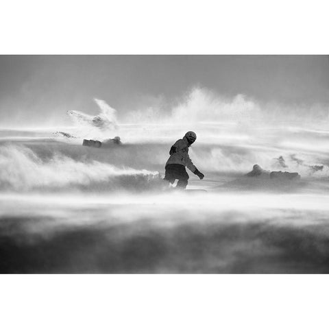 For Strong Only... Black Modern Wood Framed Art Print with Double Matting by Svoboda MQEP, Peter