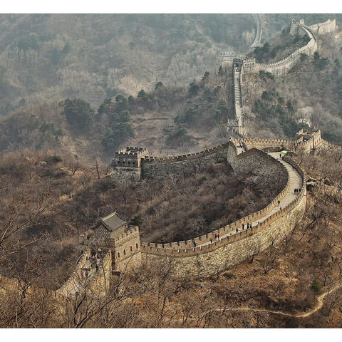 Early Spring In Mutianyu Black Modern Wood Framed Art Print by Tjandra, C.S.