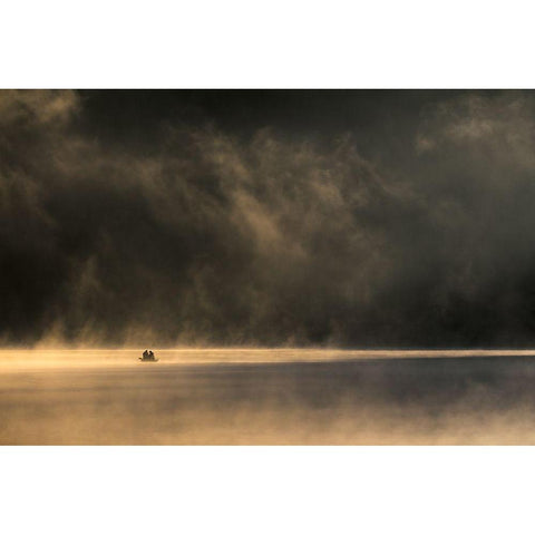 Lost In Space Gold Ornate Wood Framed Art Print with Double Matting by Darek Mitrega, Izabela