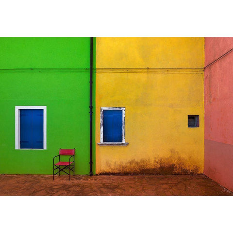 Colorland White Modern Wood Framed Art Print by Kravanja, Jure