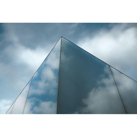 Skyreflect Black Modern Wood Framed Art Print with Double Matting by Claes, Gilbert