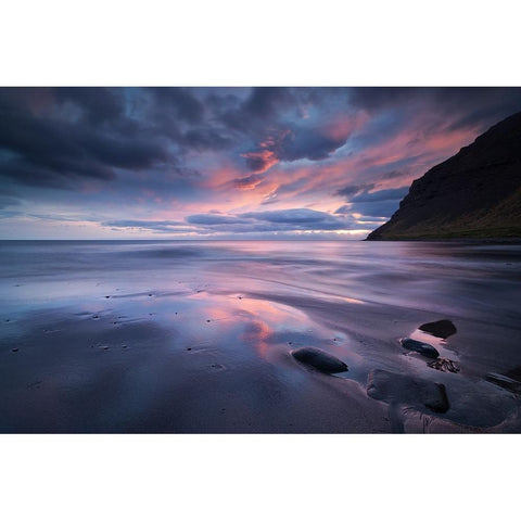 ... Summer Dream Black Modern Wood Framed Art Print with Double Matting by Hoffmann, Raymond