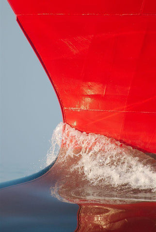 The Bow Of Skandi Rona White Modern Wood Framed Art Print with Double Matting by Skogvik, Bjarne