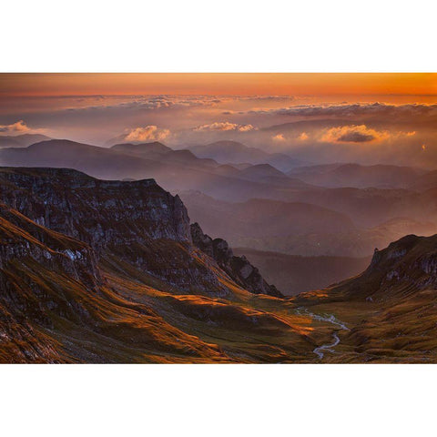 Vantage Point Gold Ornate Wood Framed Art Print with Double Matting by Zsolt Andras, Szabo