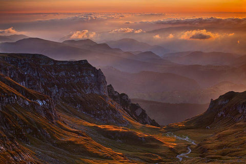 Vantage Point White Modern Wood Framed Art Print with Double Matting by Zsolt Andras, Szabo