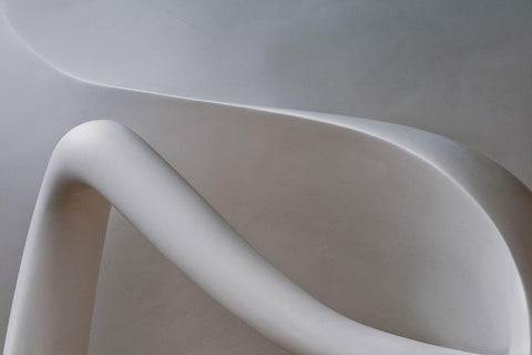 Bodyline White Modern Wood Framed Art Print with Double Matting by Wride, Linda