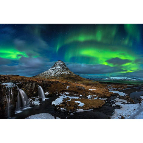 Magic Night Black Modern Wood Framed Art Print with Double Matting by Nicholas Roemmelt, Dr.