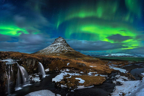 Magic Night White Modern Wood Framed Art Print with Double Matting by Nicholas Roemmelt, Dr.