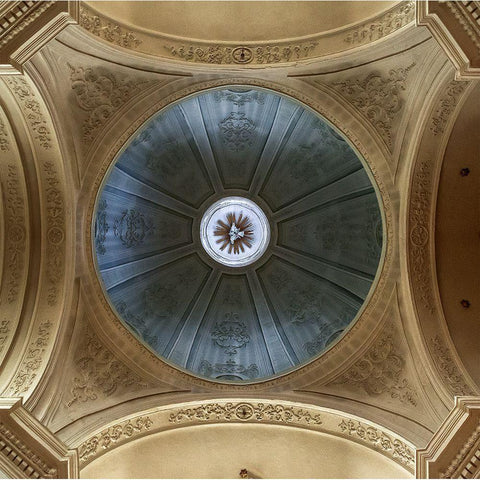 Radiating Star Black Modern Wood Framed Art Print by Van Den, Jef