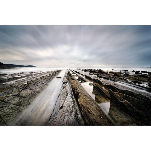 To Infinity Black Modern Wood Framed Art Print with Double Matting by Osuna, Fran