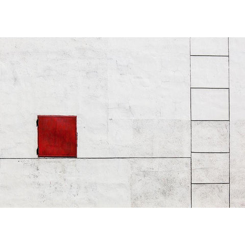 Suprematism Is All Around White Modern Wood Framed Art Print by Voeykova, Ksenia