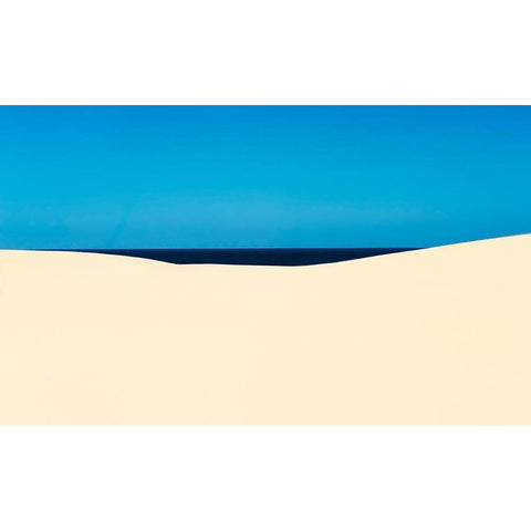 Sky Sea Desert Gold Ornate Wood Framed Art Print with Double Matting by Luca, Liloni