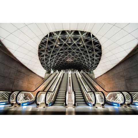 Below The Concrete Surface Black Modern Wood Framed Art Print by Oleksinski, Jacek