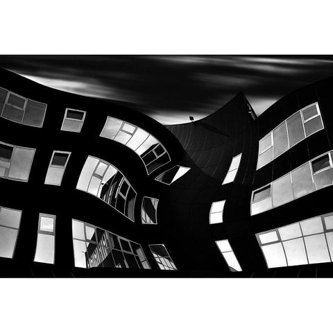 Days Of Thunder Black Modern Wood Framed Art Print with Double Matting by Krivec, Samanta