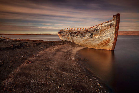 Fall Black Ornate Wood Framed Art Print with Double Matting by Ingibergsson, Bragi