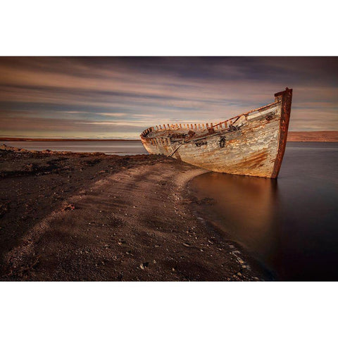 Fall Black Modern Wood Framed Art Print with Double Matting by Ingibergsson, Bragi