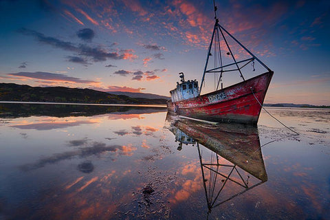The Sabrina Black Ornate Wood Framed Art Print with Double Matting by Cole, Trevor
