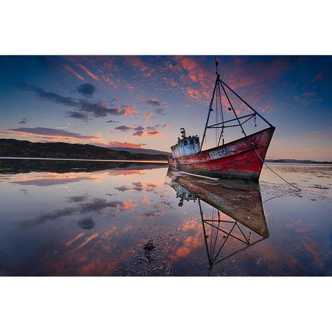 The Sabrina Gold Ornate Wood Framed Art Print with Double Matting by Cole, Trevor